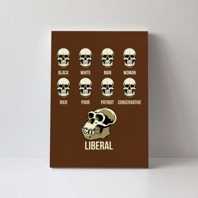 Liberal Monkey Black White Man Woman Rich Poor Patriot Conservative Canvas