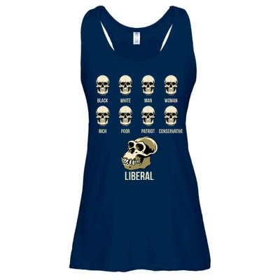 Liberal Monkey Black White Man Woman Rich Poor Patriot Conservative Ladies Essential Flowy Tank