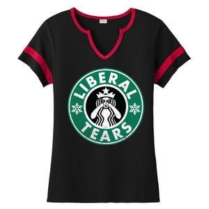 Liberal Tears MAGA Donald Trump Ladies Halftime Notch Neck Tee