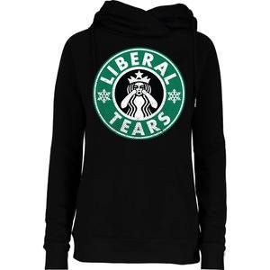 Liberal Tears MAGA Donald Trump Womens Funnel Neck Pullover Hood