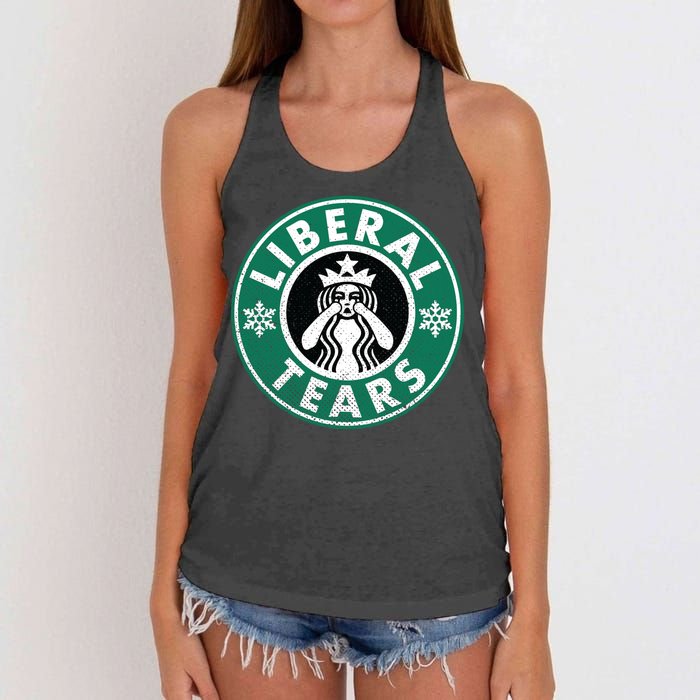 Liberal Tears MAGA Donald Trump Women's Knotted Racerback Tank