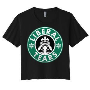 Liberal Tears MAGA Donald Trump Women's Crop Top Tee