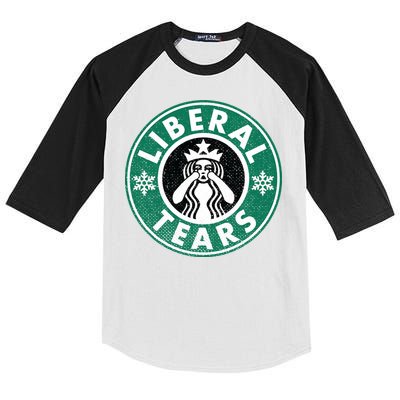 Liberal Tears MAGA Donald Trump Kids Colorblock Raglan Jersey
