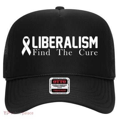 Liberalism Find The Cure High Crown Mesh Back Trucker Hat