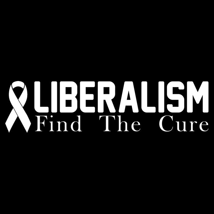 Liberalism Find The Cure Drawstring Bag