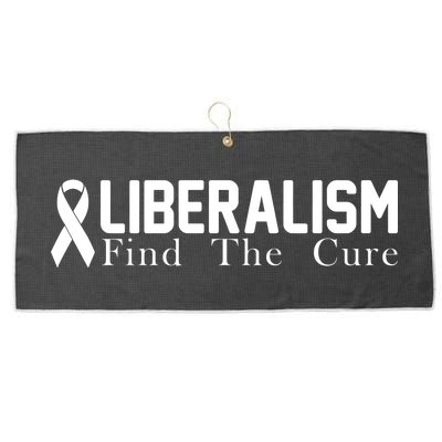 Liberalism Find The Cure Large Microfiber Waffle Golf Towel