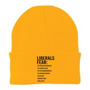 Liberals Fear Conservative Republican Knit Cap Winter Beanie