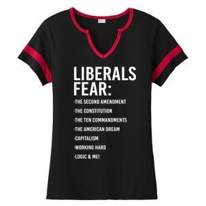 Liberals Fear Conservative Republican Ladies Halftime Notch Neck Tee