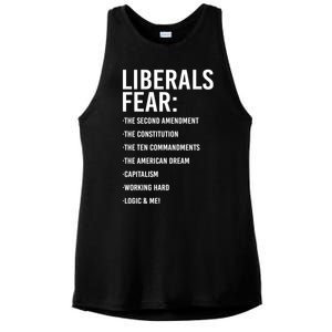 Liberals Fear Conservative Republican Ladies PosiCharge Tri-Blend Wicking Tank