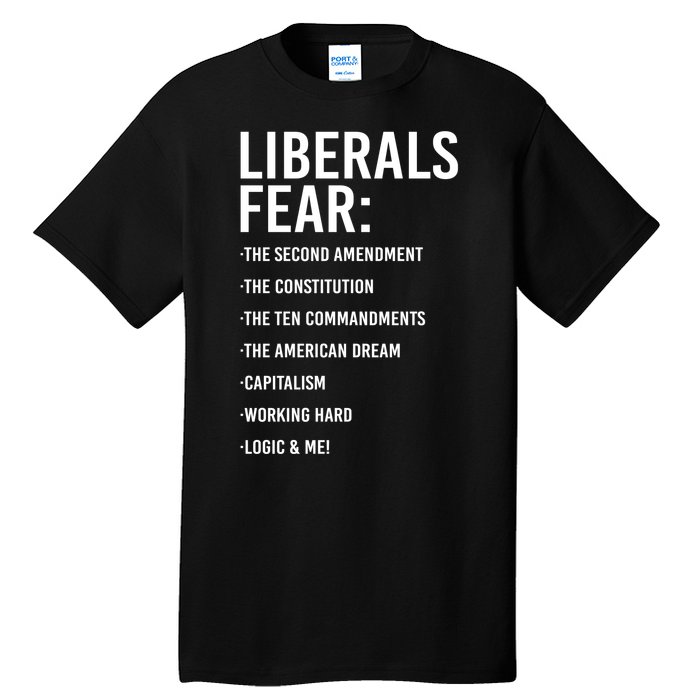 Liberals Fear Conservative Republican Tall T-Shirt