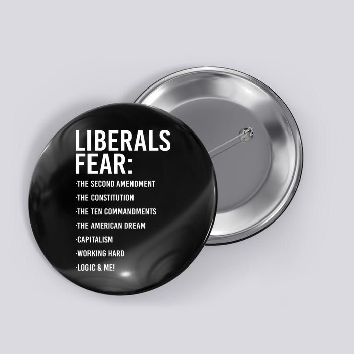 Liberals Fear Conservative Republican Button