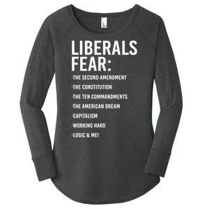 Liberals Fear Conservative Republican Women's Perfect Tri Tunic Long Sleeve Shirt