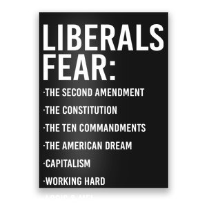 Liberals Fear Conservative Republican Poster