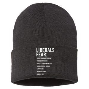 Liberals Fear Conservative Republican Sustainable Knit Beanie