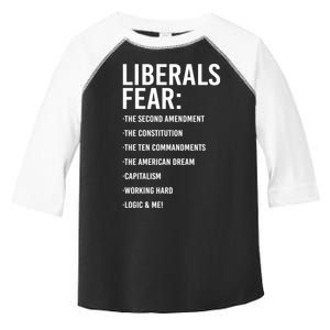 Liberals Fear Conservative Republican Toddler Fine Jersey T-Shirt