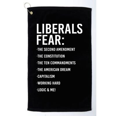Liberals Fear Conservative Republican Golf Towel