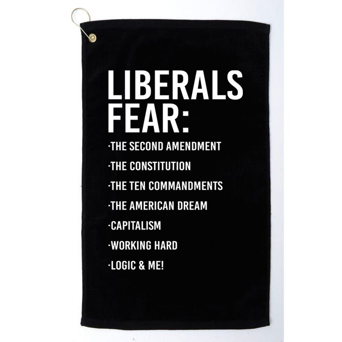 Liberals Fear Conservative Republican Golf Towel