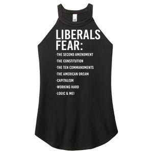 Liberals Fear Conservative Republican Women's Perfect Tri Rocker Tank