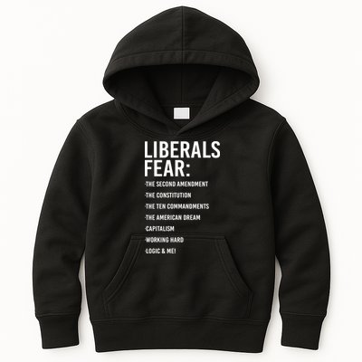 Liberals Fear Conservative Republican Kids Hoodie