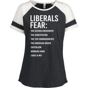 Liberals Fear Conservative Republican Enza Ladies Jersey Colorblock Tee