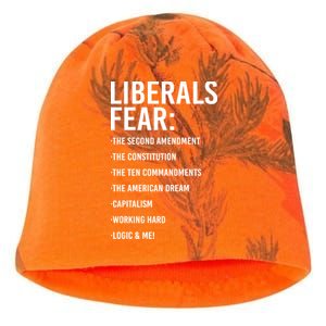 Liberals Fear Conservative Republican Kati - Camo Knit Beanie