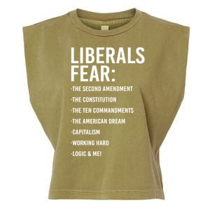 Liberals Fear Conservative Republican Garment-Dyed Women's Muscle Tee