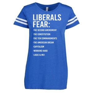 Liberals Fear Conservative Republican Enza Ladies Jersey Football T-Shirt