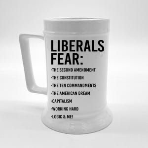 Liberals Fear Conservative Republican Beer Stein