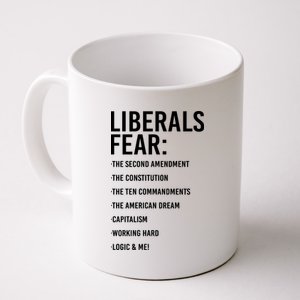 Liberals Fear Conservative Republican Coffee Mug