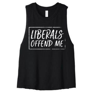 Liberals Offend Me Women's Racerback Cropped Tank