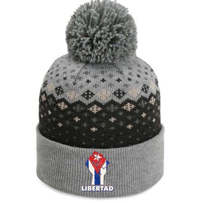 Libertad Cuba Cuban Flag Protest Fist The Baniff Cuffed Pom Beanie