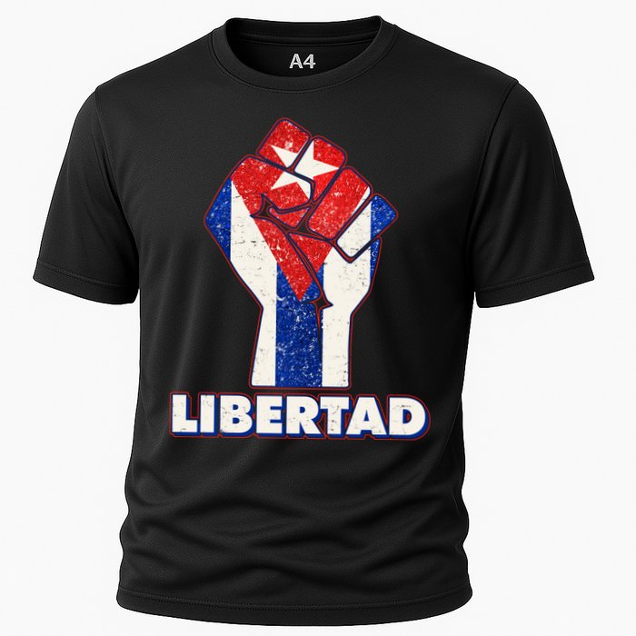 Libertad Cuba Cuban Flag Protest Fist Performance Shirt
