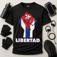 Libertad Cuba Cuban Flag Protest Fist Performance Shirt