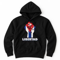 Libertad Cuba Cuban Flag Protest Fist Hoodie