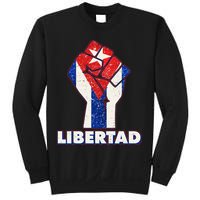 Libertad Cuba Cuban Flag Protest Fist Sweatshirt