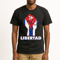 Libertad Cuba Cuban Flag Protest Fist Tall T-Shirt