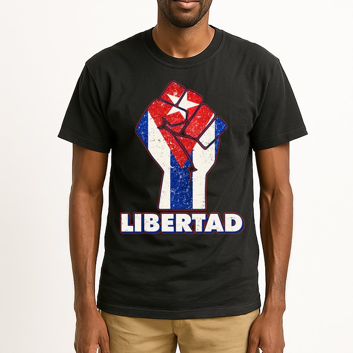 Libertad Cuba Cuban Flag Protest Fist Tall T-Shirt