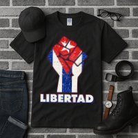 Libertad Cuba Cuban Flag Protest Fist Tall T-Shirt