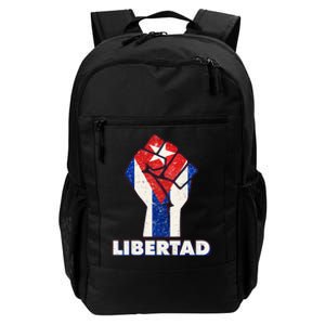 Libertad Cuba Cuban Flag Protest Fist Daily Commute Backpack