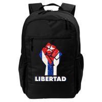 Libertad Cuba Cuban Flag Protest Fist Daily Commute Backpack