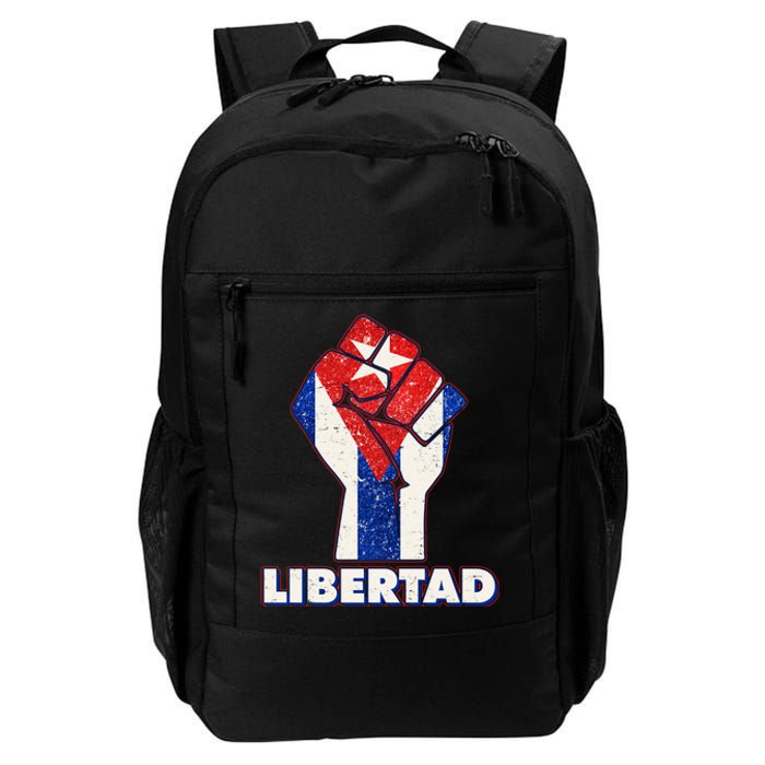 Libertad Cuba Cuban Flag Protest Fist Daily Commute Backpack