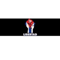 Libertad Cuba Cuban Flag Protest Fist Bumper Sticker