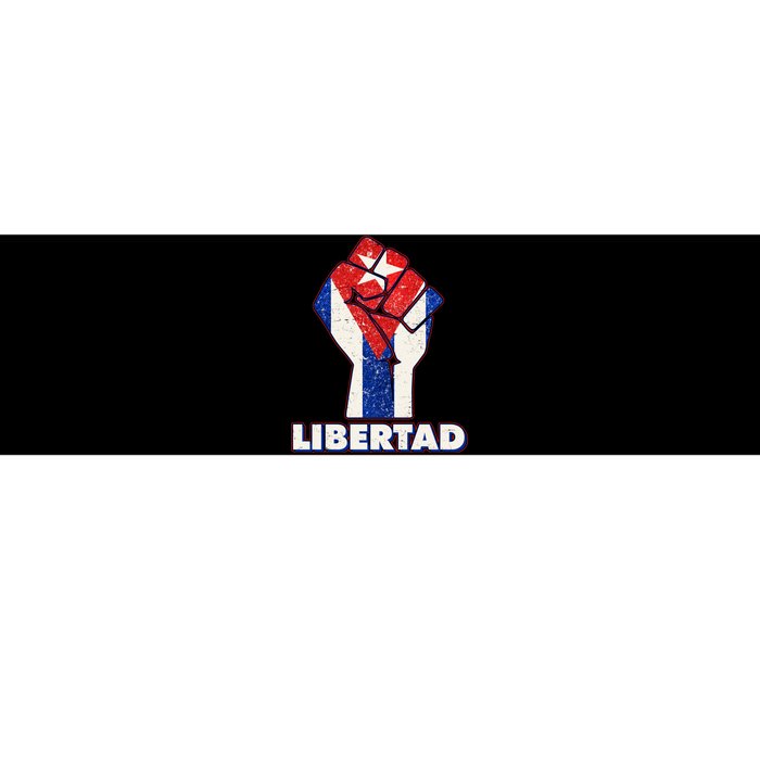 Libertad Cuba Cuban Flag Protest Fist Bumper Sticker