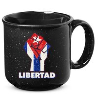 Libertad Cuba Cuban Flag Protest Fist 15oz Campfire Ceramic Mug