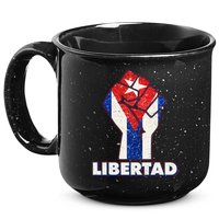 Libertad Cuba Cuban Flag Protest Fist 15oz Campfire Ceramic Mug