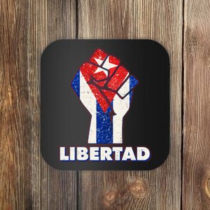 Libertad Cuba Cuban Flag Protest Fist Coaster