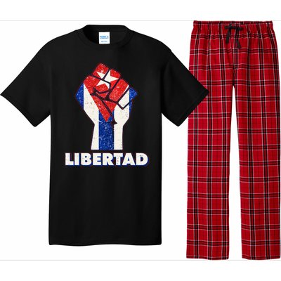 Libertad Cuba Cuban Flag Protest Fist Pajama Set