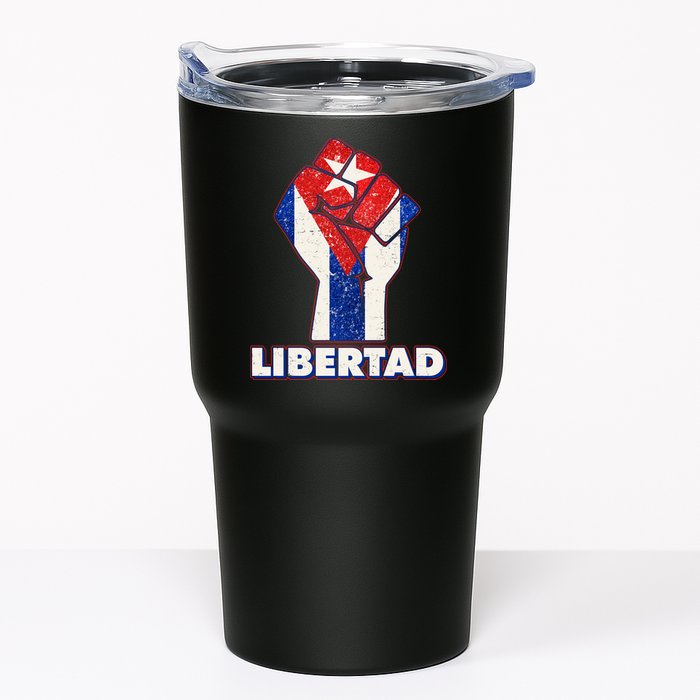 Libertad Cuba Cuban Flag Protest Fist Tumbler