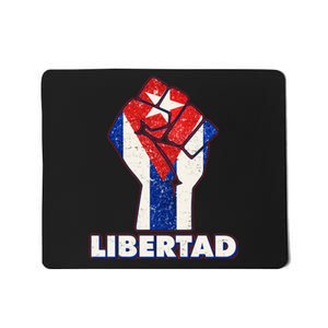 Libertad Cuba Cuban Flag Protest Fist Mousepad