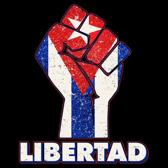 Libertad Cuba Cuban Flag Protest Fist Baby Bodysuit